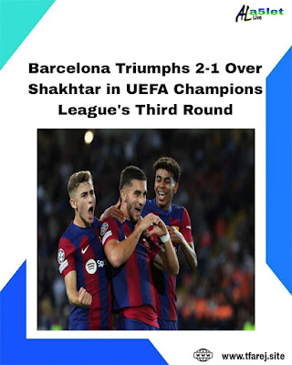 Barcelona beats Shakhtar 2-1 for third straight win in group stage