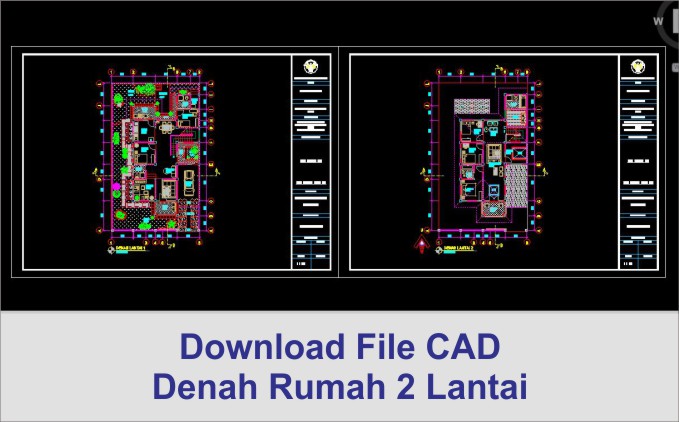 Denah Rumah Tinggal 2 Lantai