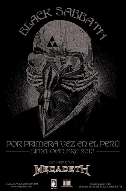 Flyer afiche de black Sabbath en Lima confirmado