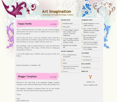 Art Imagination Blogger Template