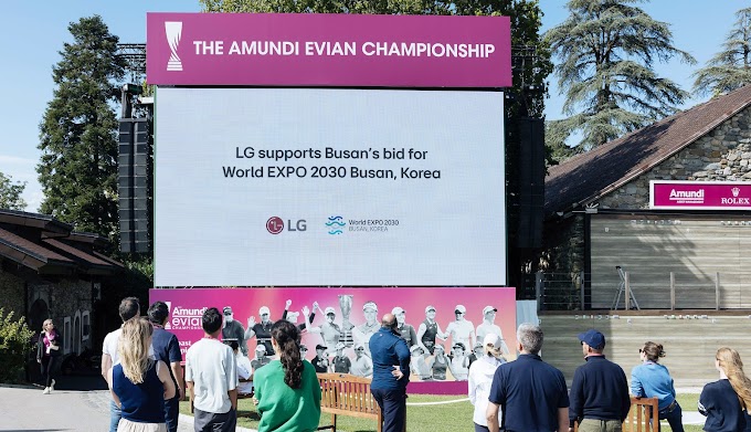 LG ADVOCATES BUSAN FOR WORLD EXPO 2030  AT THE AMUNDI EVIAN CHAMPIONSHIP