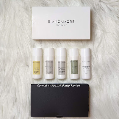 Biancamore - Travel kit 5 flaconi - Amenities@Home - packaging