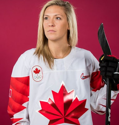 Picture of Ice hockey forward Meghan Agosta in national team jersey