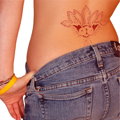 large lower back tattoos for women