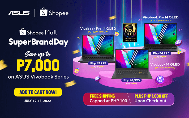 Deals: ASUS joins Shopee's Super Brand Day sale with up to PHP 7,000 savings from select laptops!