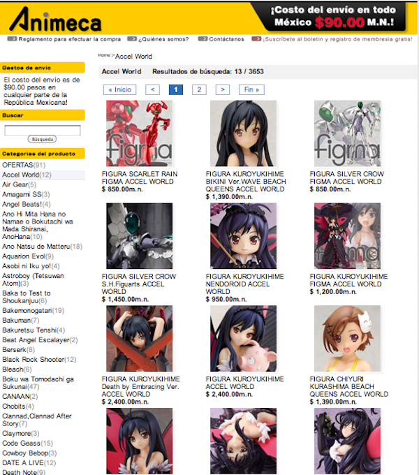 figuras Accel World