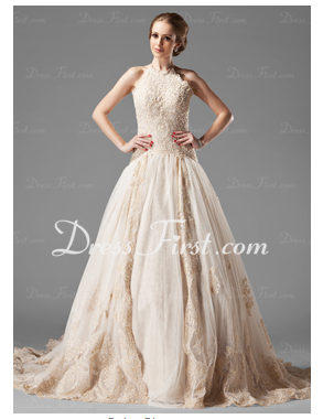 Elegant inexpensive wedding dress