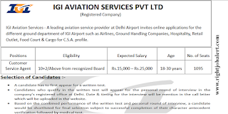 Customer Service Agent Jobs in Indira Gandhi International Aviation Services Pvt Ltd