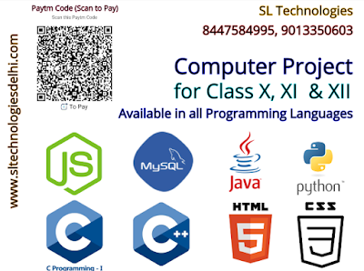 Class X, XI and XII (Computer Project) : CBSE, ICSE and Other State Board