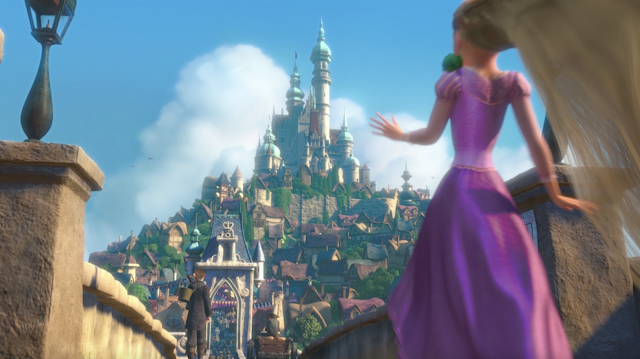 Rapunzel Entering Kingdom of Corona Disney Tangled