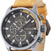 Timberland Men's Quartz Watch with Black Dial Analogue Display and Yellow Leather Strap 14816JLU/02