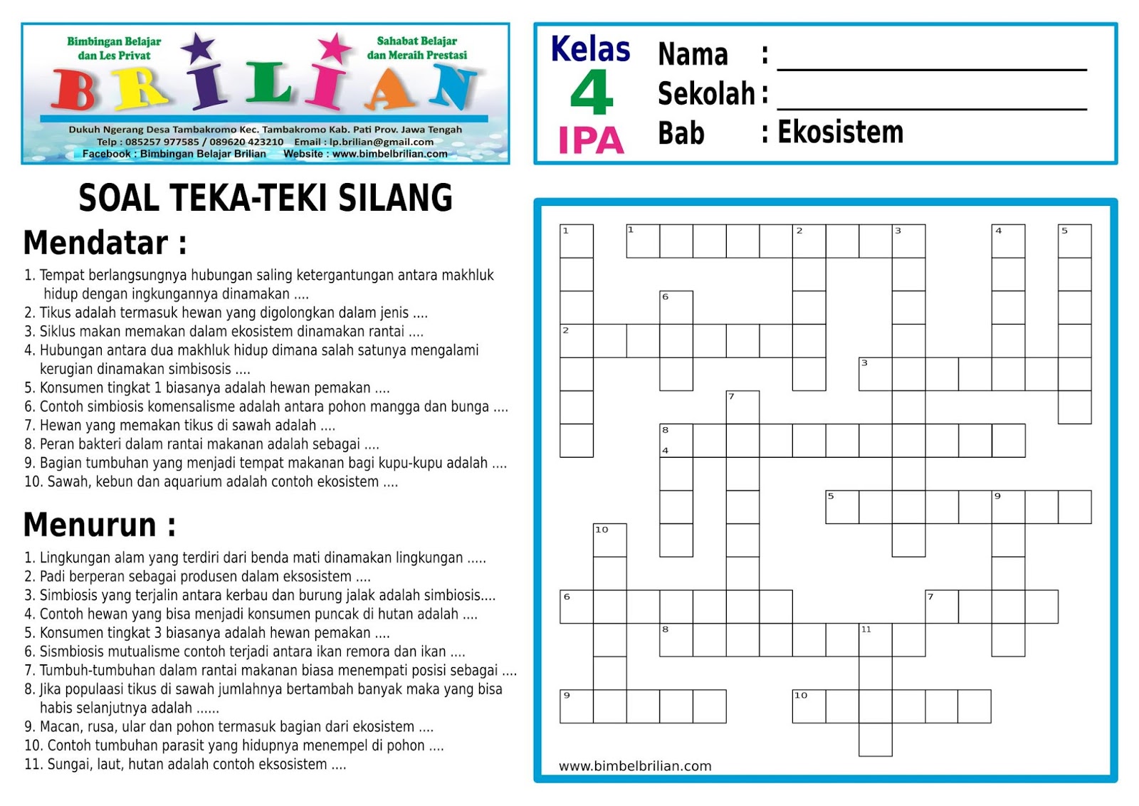 Soal Tentang Ekosistem Beserta Jawabannya Mudah