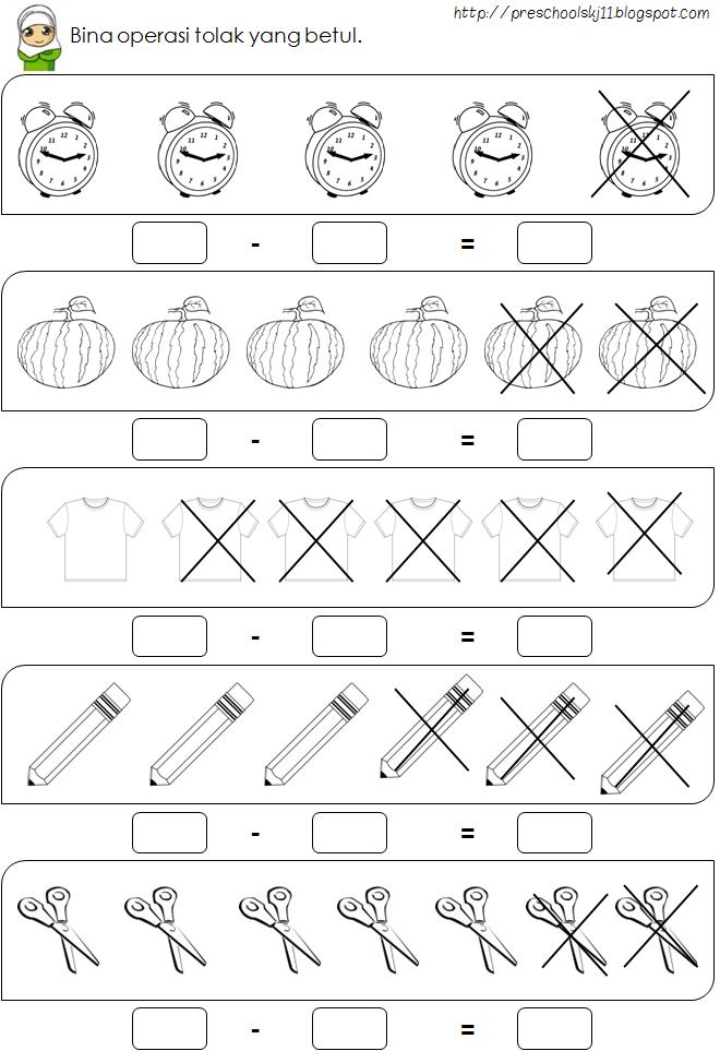 CIKGU EELA (IL) PRESCHOOLERS @ PCE: Numerasi :: Operasi Tolak