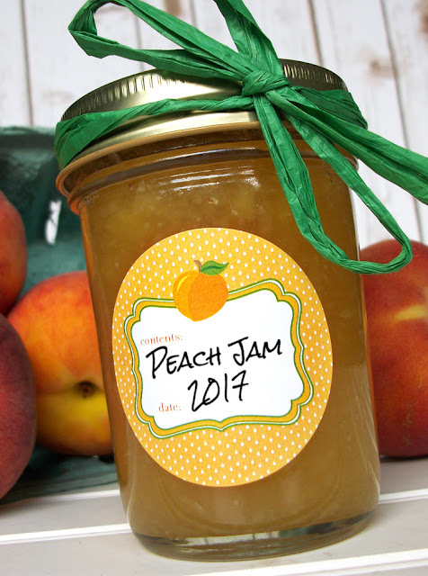 peach jam preserves jelly canning jar labels