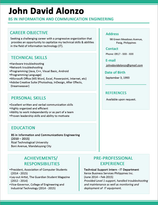 5 Contoh Resume Satu Halaman - Contoh Resume Terbaik dan 