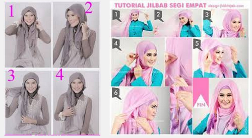 Tutorial cara memakai trend model jilbab elzatta segi empat dan harga terbaru  Model Baju 