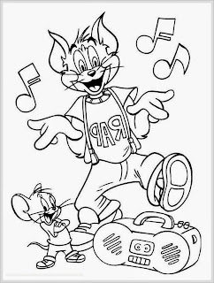 tom and jerry coloring pages free printable