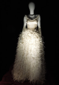 Once Upon a Time Snow White feathered wedding dress