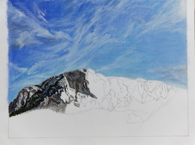 τοπιο βουνο ζωγραφικη με μολυβια