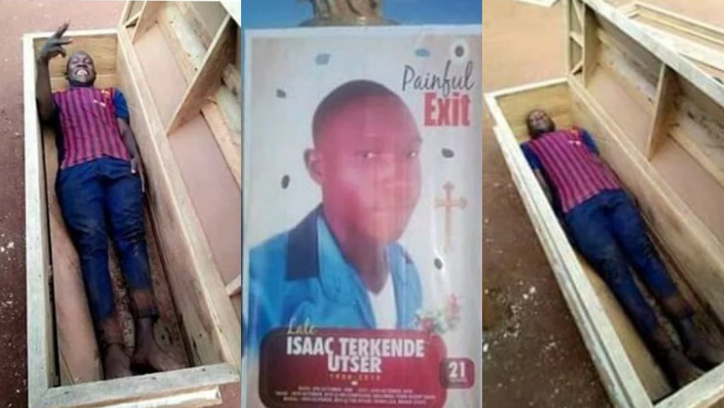 Nigerian Man Dies 24 Hours After Posing and taking A Picture Inside Casket (Videos)
