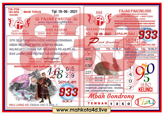 Syair Prediksi Fajar Pakong 888 Hari Ini