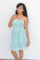 Sahana New cute Telugu Actress in Sky Blue Small Sleeveless Dress ~  Exclusive Galleries 017.jpg