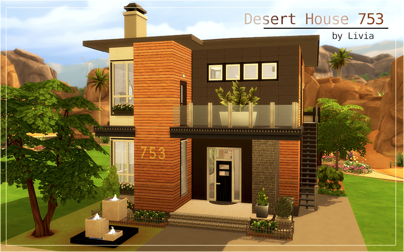  Contemporary  Desert House  Sims  4  Houses 