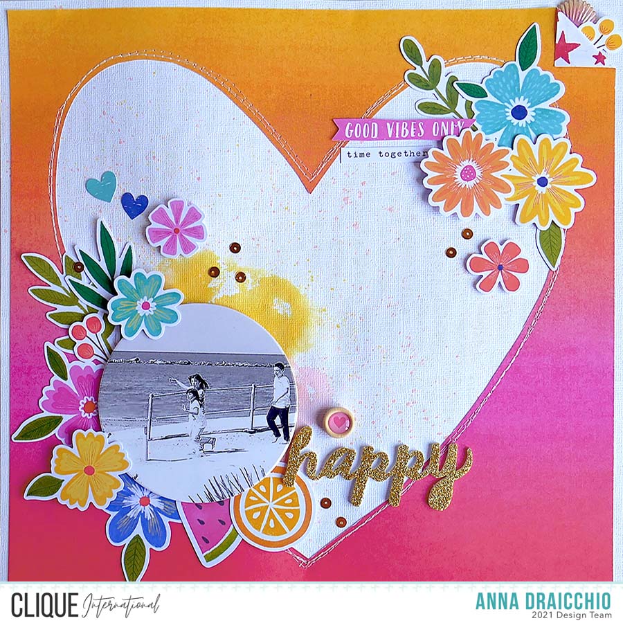 Scrapbooking: Usare uno sketch con il cuore per una pagina – Video