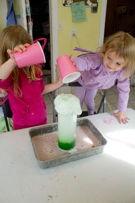 Make a foamy, fun eruption