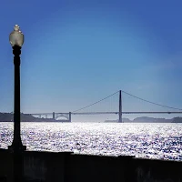 Lamppost and the Golden Gate Bridge