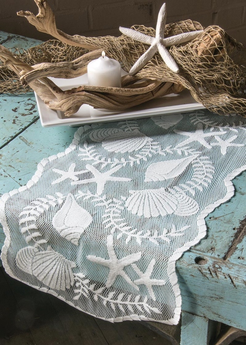 Seashell Lace Table Runner