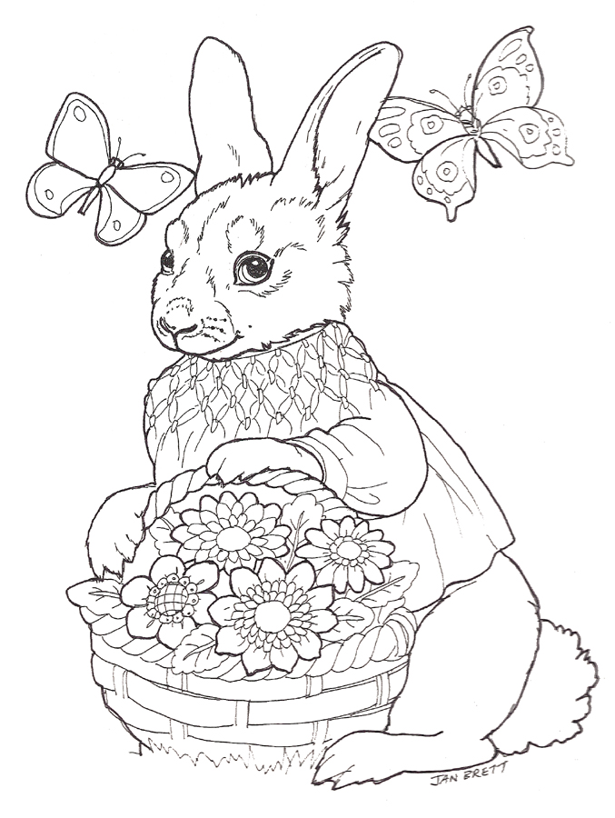 easter coloring pages on pinterest colouring pages on bunny rabbit coloring pages id=80479