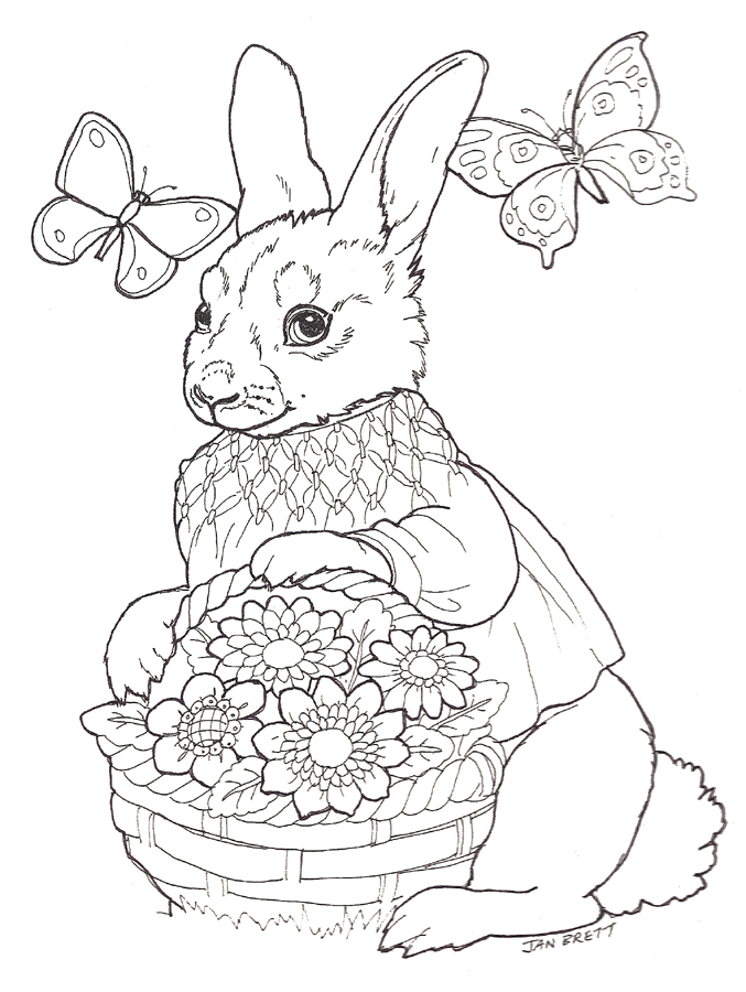 easter coloring pages on pinterest colouring pages on jan brett coloring pages id=77807