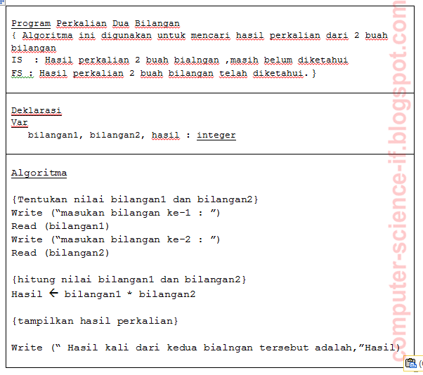 Notasi Algoritma dan Pemrograman