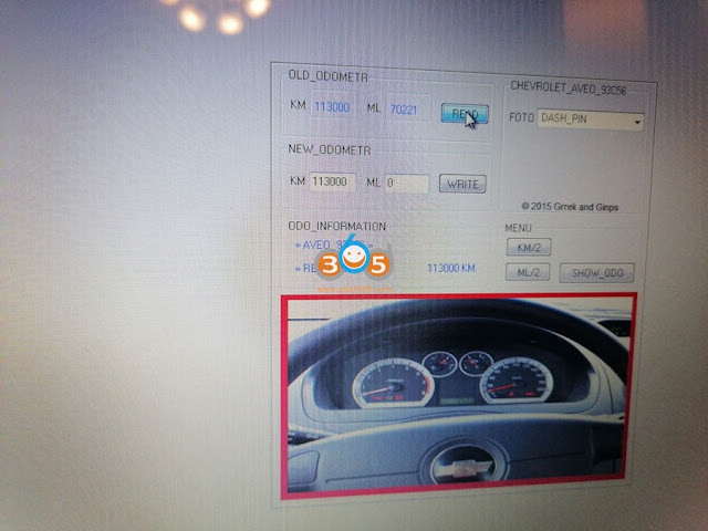 Chevrolet Aveo 93C56 Mileage Correction with iProg 14