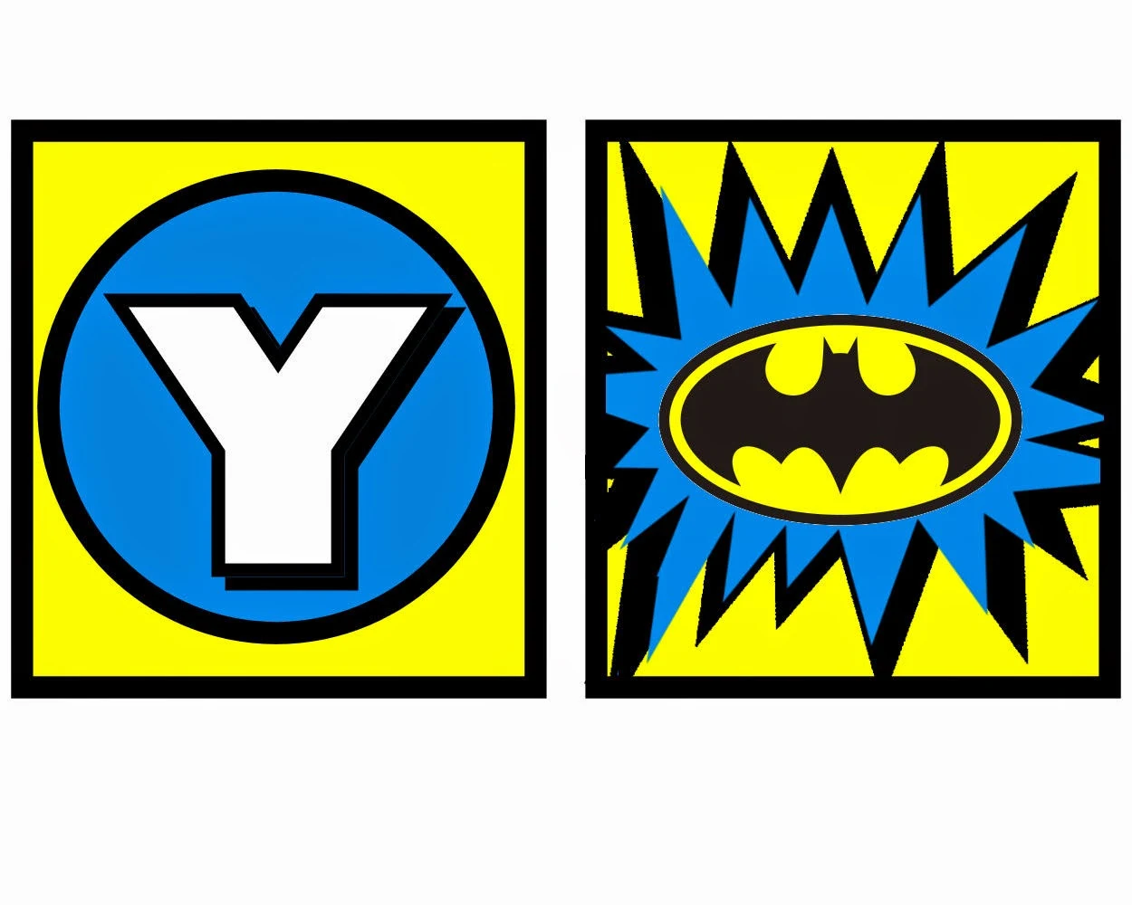 Batman bunting, toppers or labels. 