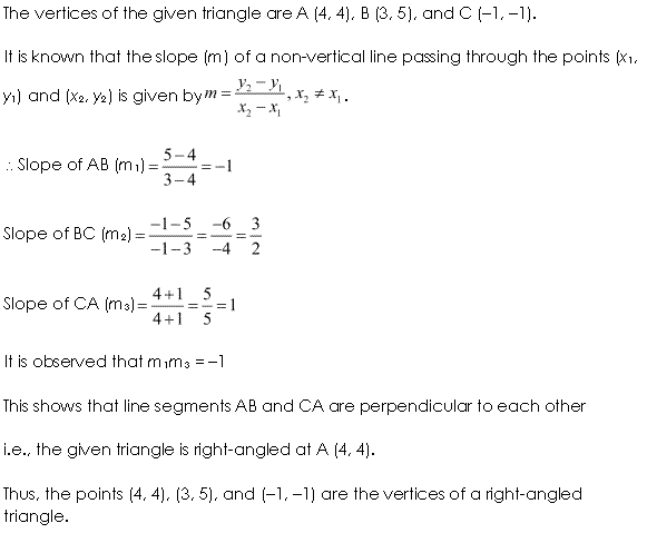 Solutions Class 11 Maths Chapter-10 (Straight Lines)