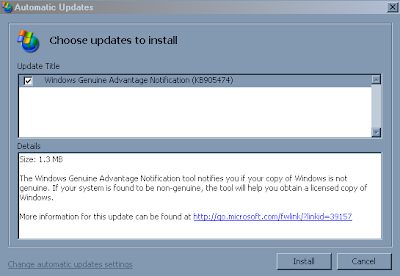 Windows Genuine Advantage Notification tool