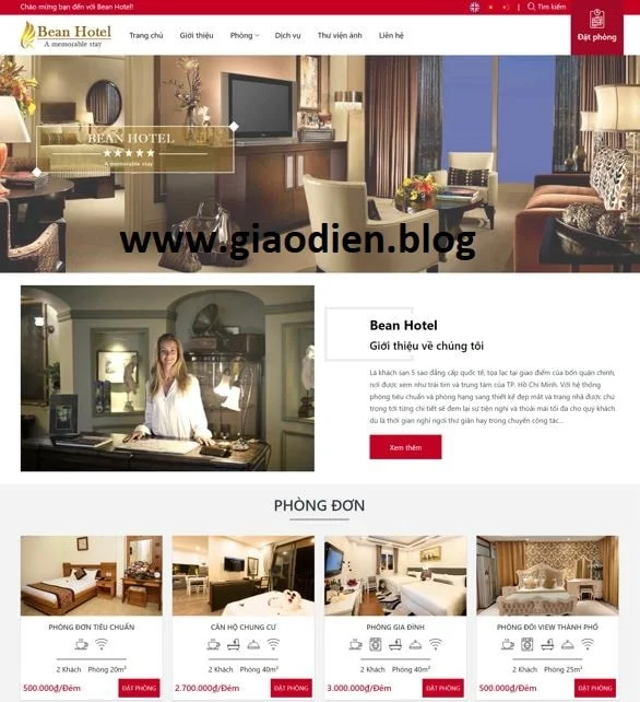 Template blogspot khách sạn hotel