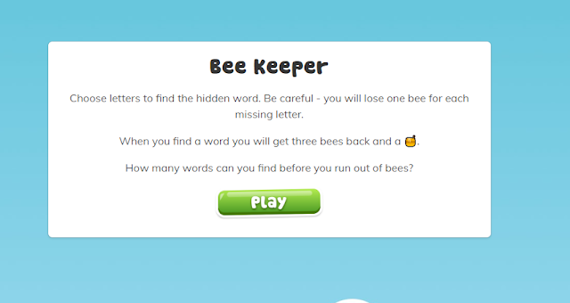 instructions for Bee Keeper Game on Spelling Shed