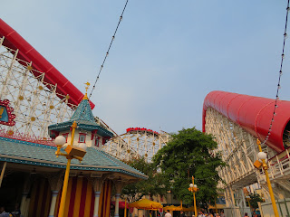 Incredicoaster Train Enters Final Tunnel Pixar Pier Disney California Adventure Disneyland