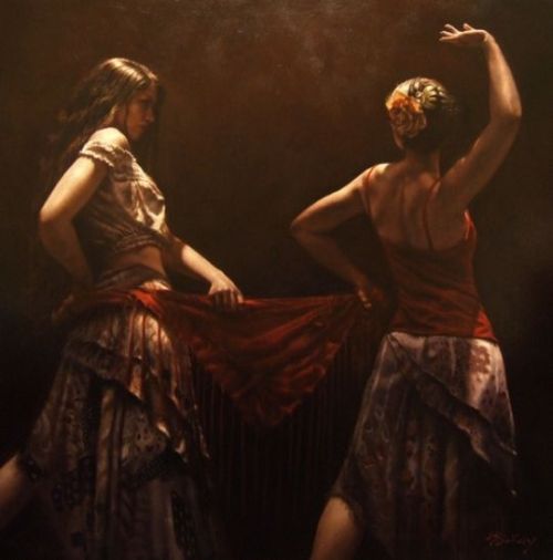 Hamish Blakely pinturas estilo clássico corpos realistas dançando sensuais