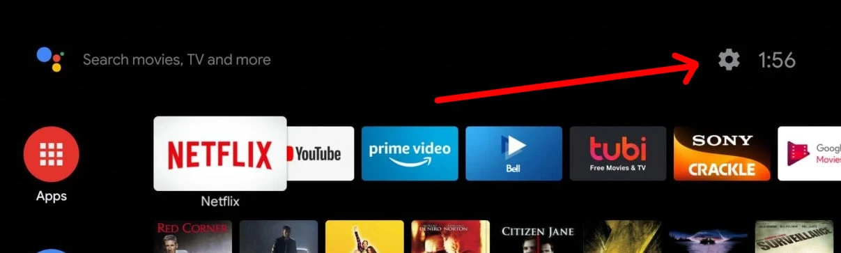 Impostazioni TV Android