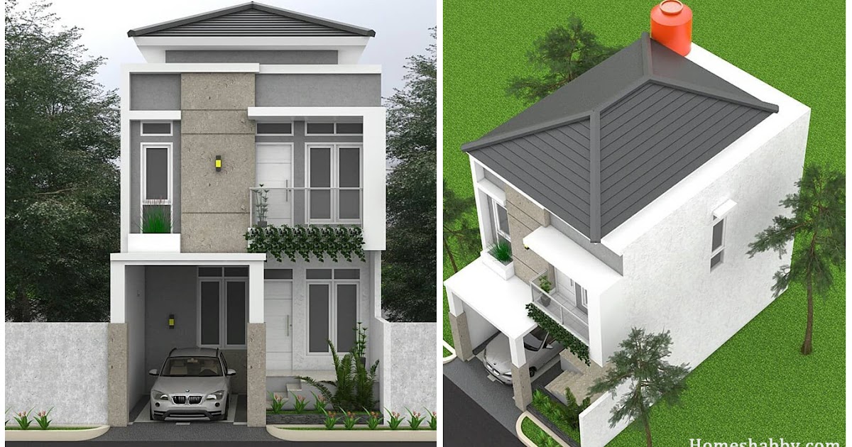 Desain dan Denah Rumah 2 Lantai dengan Luas Lahan 6 x 10 M 