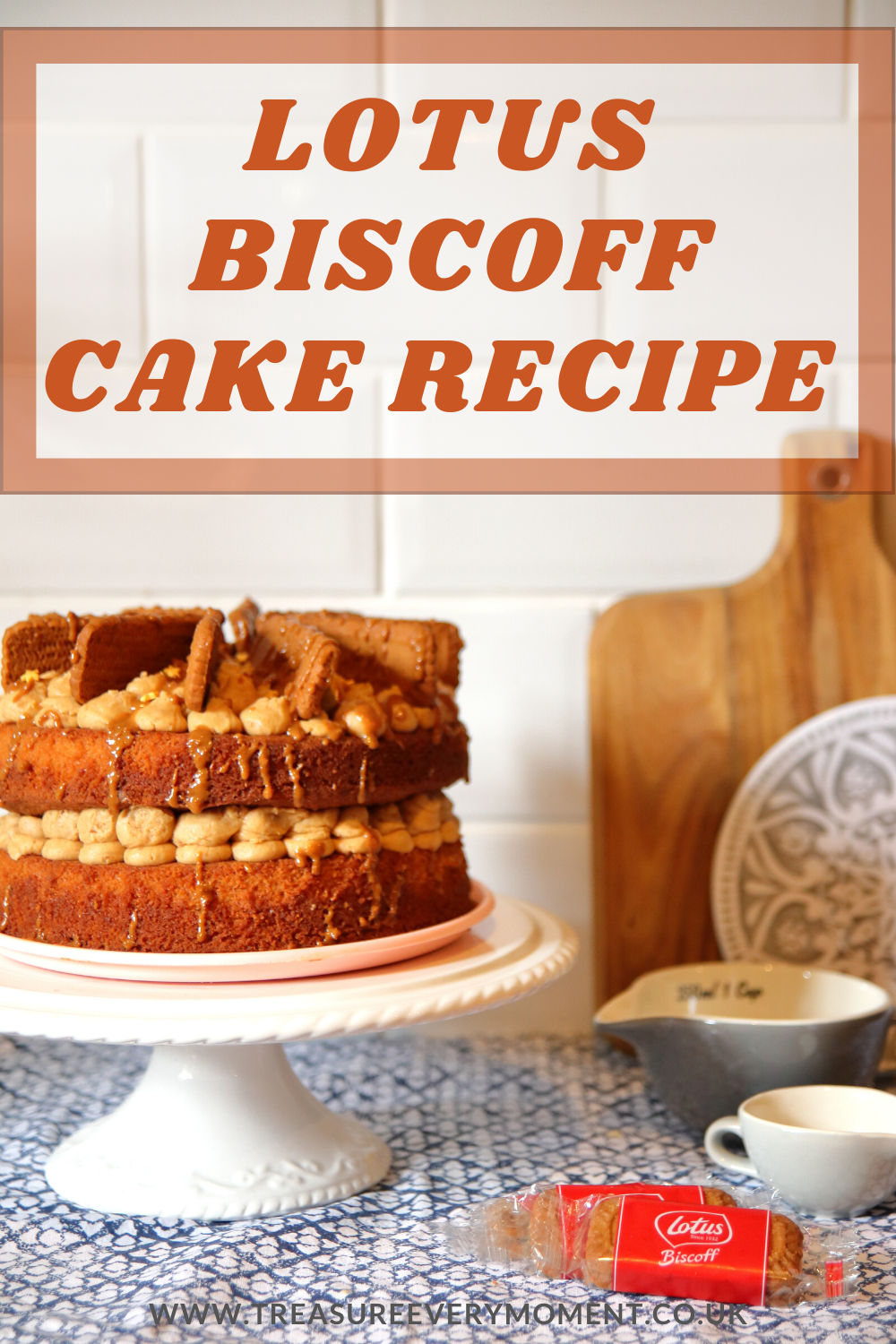 Lotus Biscoff Cookie Butter Cake Recipe