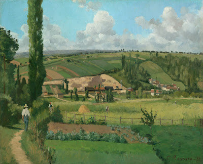  Camille Pissaro - Landscape at Les Patis,Pontoise,1868. 
