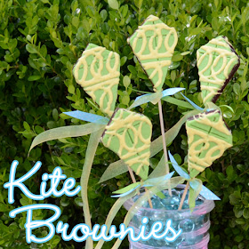 Kite Brownies on a Stick