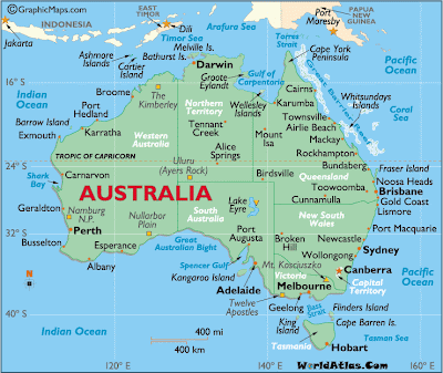 Australia Map Country Region