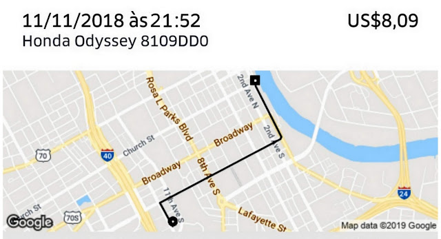 Corrida de Uber em Nashville