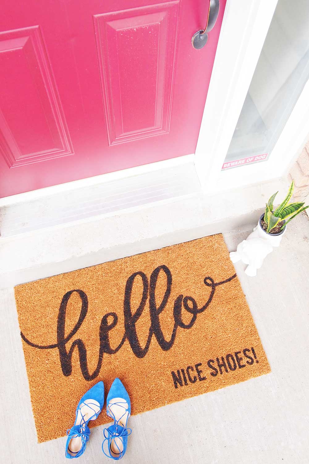 {DIY} Make Your Own Custom Doormat Without a Cricut Machine